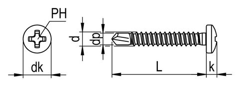 Bohrschraube Din M N Pan Head X Mm Vollgewinde Ph