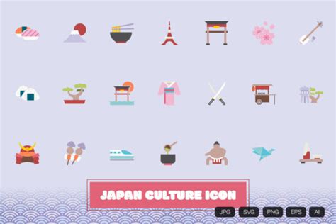 Japan Culture Icon Bundle Graphic By Vintagiodesign Creative Fabrica