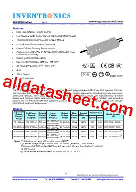 EUD 200S105DVA Datasheet PDF Inventronics Inc