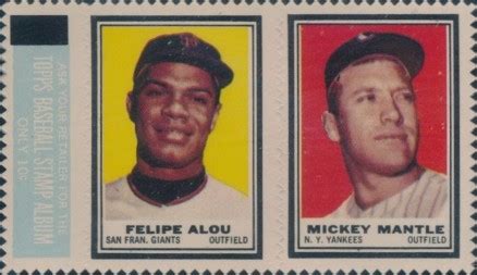 1962 Topps Stamp Panels Alou Mantle Baseball VCP Price Guide