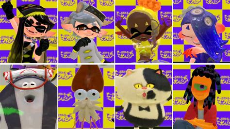 Splatoon 3 All Character Victory Animations And Lines Tableturf Battle