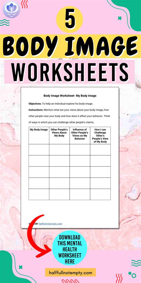 Body Image Therapy Worksheets