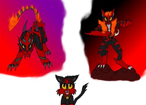 Litten evolution by SHADOWSHAUN200 on DeviantArt