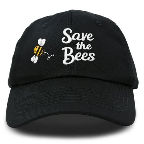 Dalix Save The Bees Baseball Cap Dad Hat Embroidered Womens Girls In