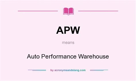 apw auto performance warehouse  undefined  acronymsandslangcom