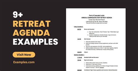 Retreat Agenda 9 Examples Format Pdf