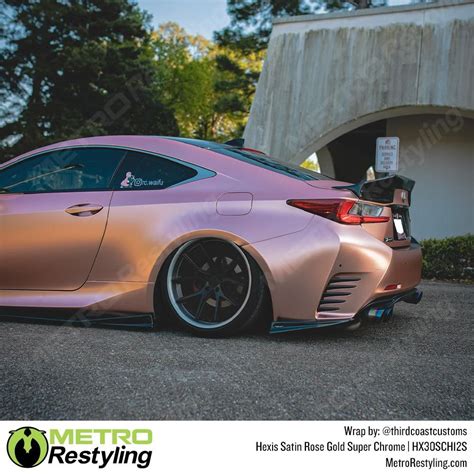 Hexis Satin Rose Gold Super Chrome Vinyl Wrap Hx30sch12s Vinyl Wrap