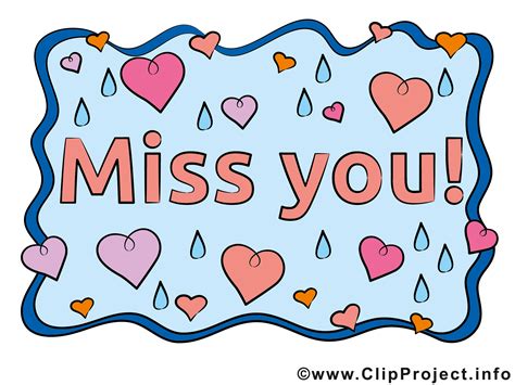 Miss You Karte Clipart