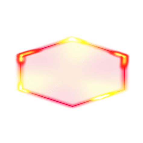 Hexagon Border Clipart Hd Png Neon Light Effect Hexagon Banner Border