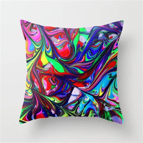 Shop Multicolored Abstract Artwork Throw Pillow By Zuki26 On Society6 In 2023 Throw Pillows