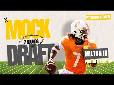 Pittsburgh Steelers Round Mock Draft Drafting A Qb And Elite