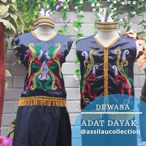 jual baju adat dayak dewasa satuan cewe cowo shopee indonesia