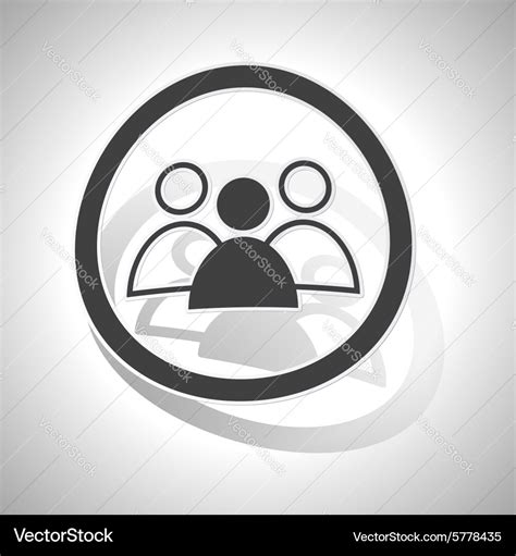 Group Leader Sign Sticker Curved Royalty Free Vector Image