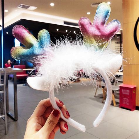 Рождественские Повязки На Голову, Праздничные Украшения, Светящийся ...