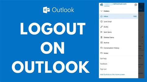 Outlook Logout Logout Of Outlook Sign Out Youtube