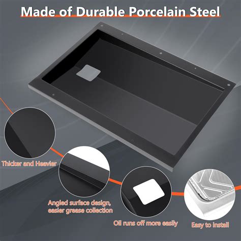 Qulimetal Grease Tray With Catch Pan Holder And Pcs Drip