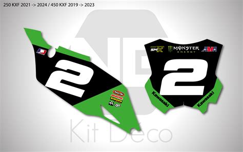 Kit D Co Fond De Plaque Num Ro Kawasaki Klx Kx Kxf Th