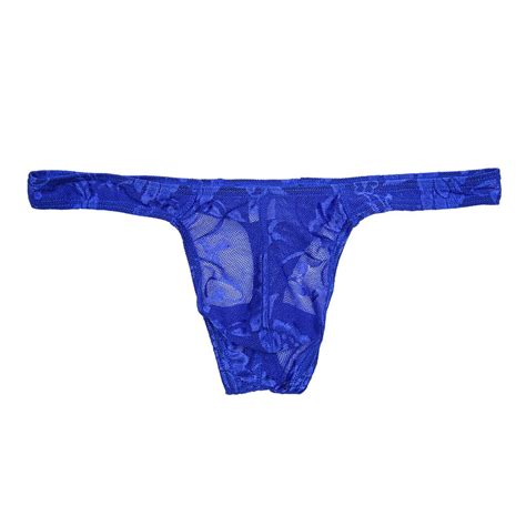 Fule Men Sexy Lace Pouch Panties Bikini Briefs G String Thongs Low Rise