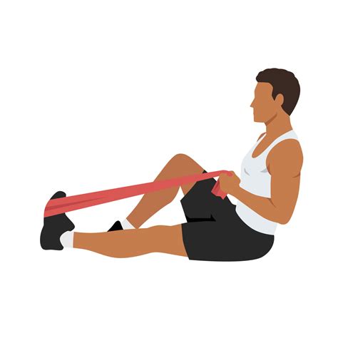 Man doing resistance band calf stretch. 23487482 Vector Art at Vecteezy