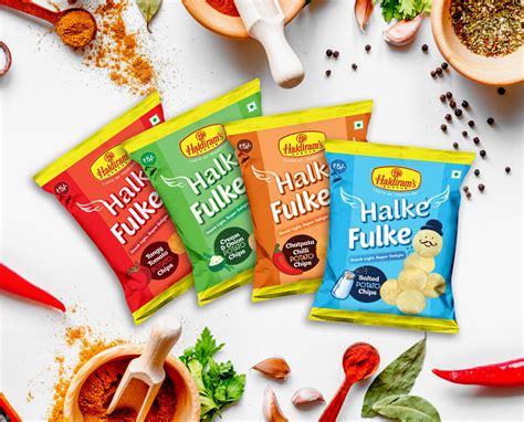 Haldiram S Nagpur Halke Fulke Potato Chips Packaging Behance