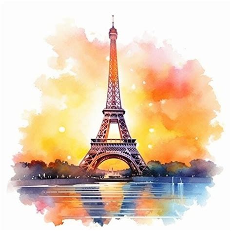 Premium Photo A Painting Of The Eiffel Tower In Paris With