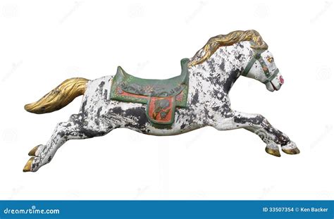 Vintage Carousel Horse Isolated. Stock Photo | CartoonDealer.com #33507354