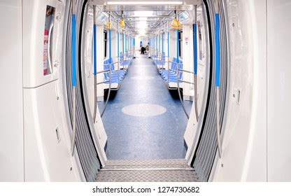 Modern Metro Car Interior White Light Stock Photo 1274730682 | Shutterstock