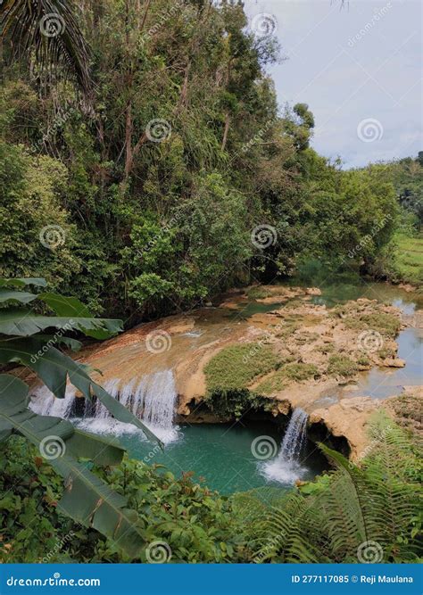 waterfall hidden place stock image image  place hidden