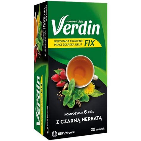 Verdin Fix Z Czarna Herbat Sasz Uk Ad Pokarmowy Leki I