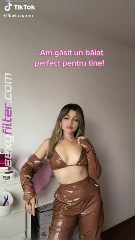 Hot Flavia Barbu Shows Cleavage In Brown Bikini Top Sexyfilter
