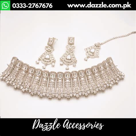 Gorgeous Silver Collar set - Dazzle Accessories