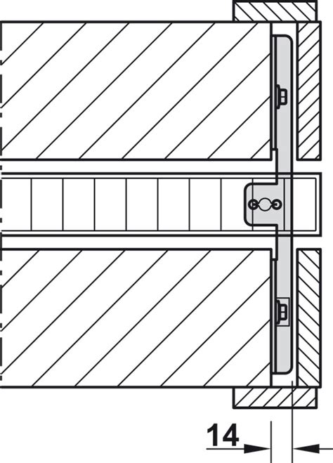 herraje para puerta corrediza Häfele Slido D Line11 50P 80P 120P