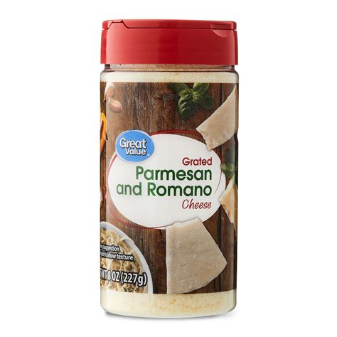 Great Value Grated Parmesan And Romano Cheese 8 Oz Bottle