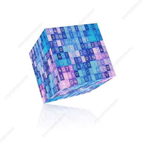 digital cube illustration stock image  science photo