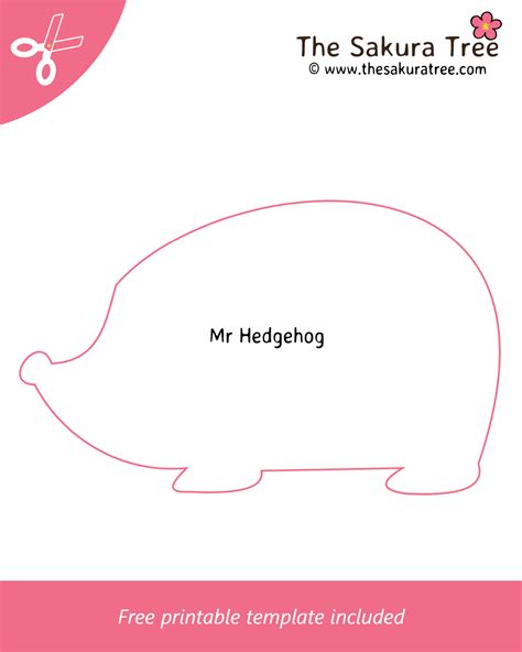 Printable Hedgehog Template