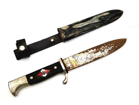 Sold At Auction WW2 German RZM Marked Hitler Youth Knife And Scabbard