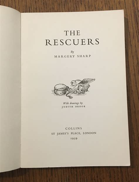 The Rescuers With Drawings By Judith Brook Von Sharp Margery Very