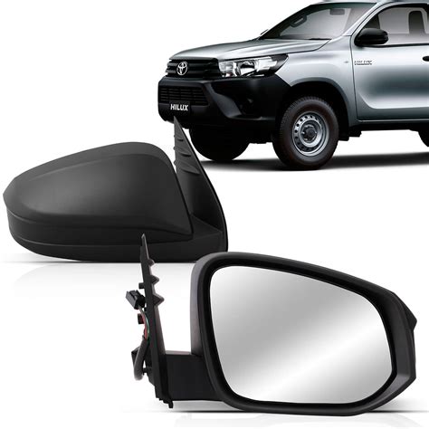 Par Retrovisor Externo Hilux El Trico Preto Prowebparts