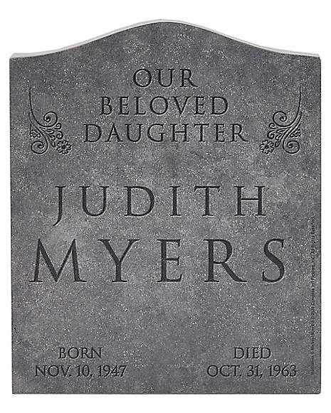 Judith Myers Tombstone Decoration Halloween