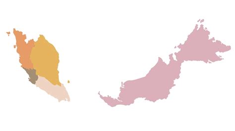 Premium Vector | Malaysia map with main regions map of malaysia