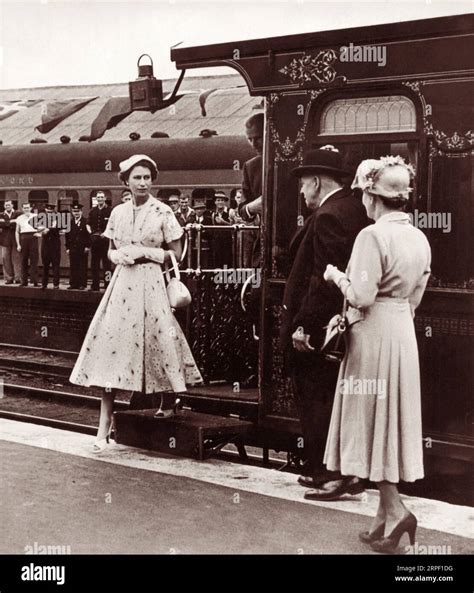 queen elizabeth ii stepping   royal train
