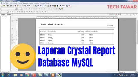 Cara Membuat Crystal Report Dengan Database Mysql Kreatifitas Terkini