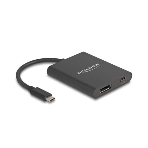 Delock Usb Type C Adapter Zu Displayport Dp Alt Mode 8k Mit Hdr Und Power Delivery 60 W