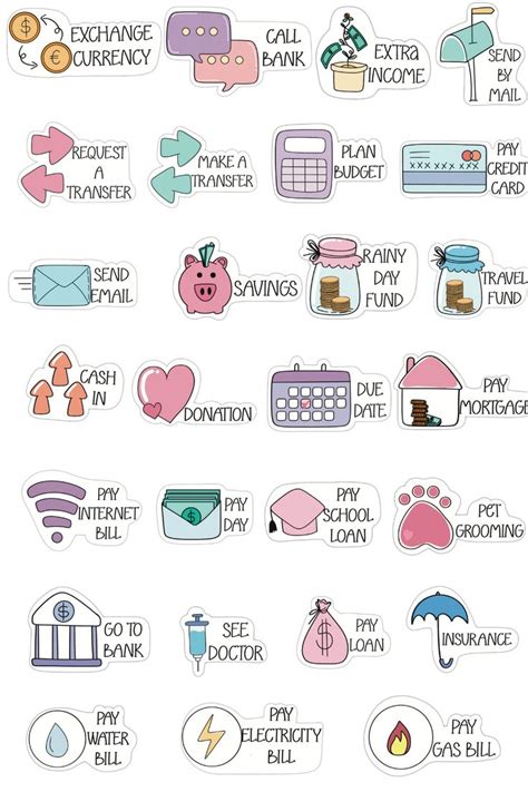 Little Happiness Budget Stickers Free Planner Template Budget