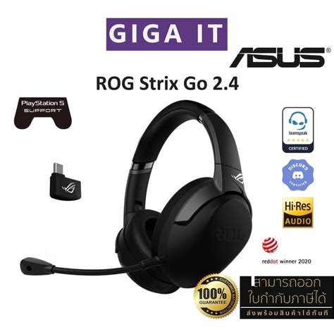 Asus Rog Strix Go 24 Usb C® 24 Ghz Wireless Gaming Headset With An Included 35 Mm Cable