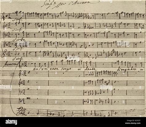 CAVALLI Francesco partitura manuscrita para el prólogo de su ópera