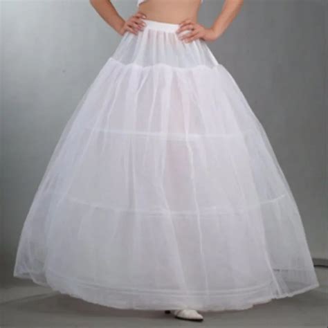 Cheap White Long Hoop Crinoline Petticoat For Wedding Skirt Ball