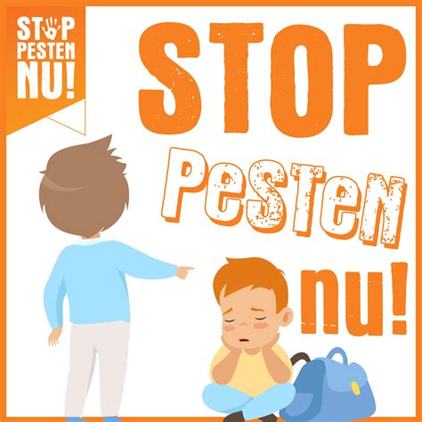 Digibord Poster Tegen Pesten Stop Pesten Nu