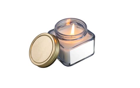 Isolated Glass Candle Jar With Label 12628164 Png