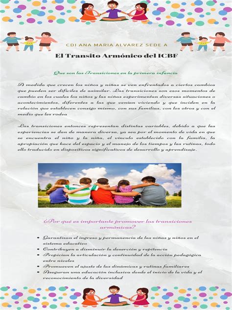 El Transito Armónico Del Icbf Pdf Educación De La Primera Infancia